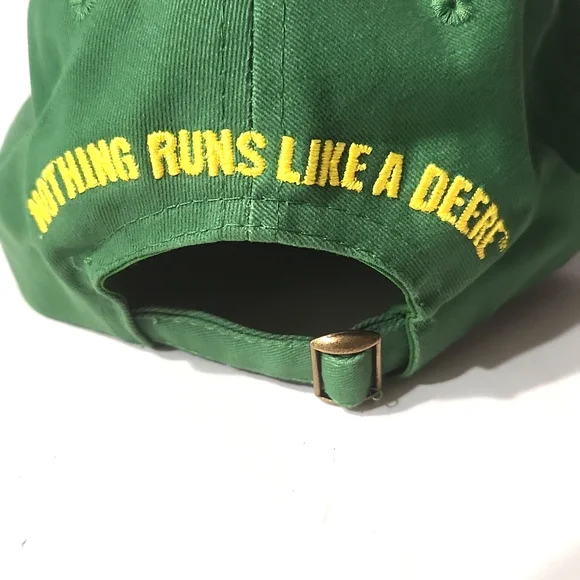 John Deere Embroidered Logo Green Baseball Unisex Adjustable Cap - Picture 4 of 6